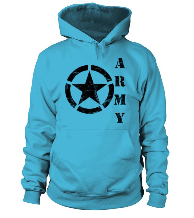 Wash worn Army star Men's Hoodie