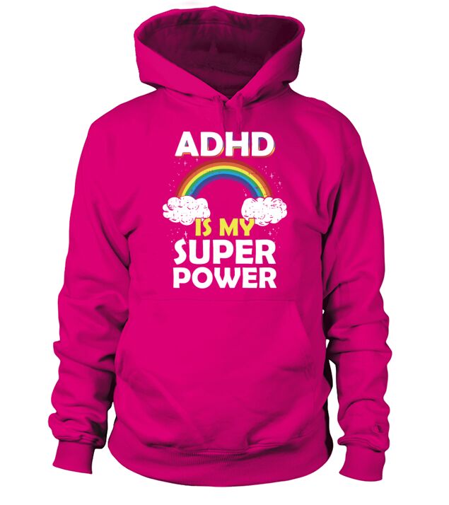 ADHD Is My Superpower Rainbow Men's Hoodie
