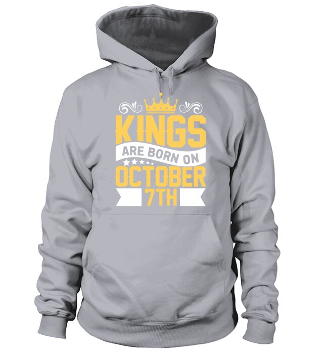 Kings are Born on October 7th Birthday on October Men's Hoodie