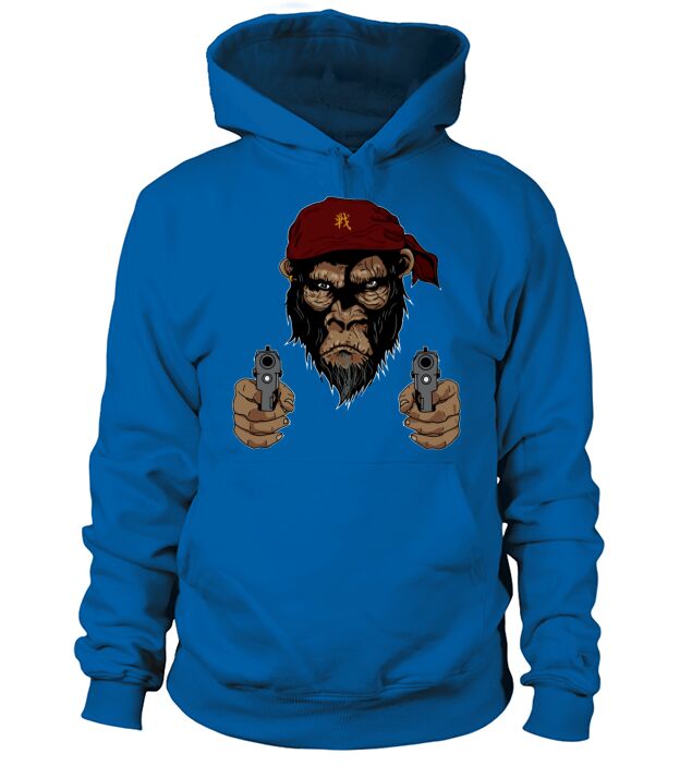 Jungle Animals - Gorilla with Guns Men's Hoodie