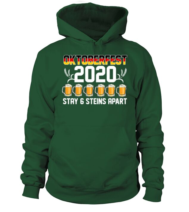 Oktoberfest 2020 6 Stein Apart Beer October Gift Men's Hoodie