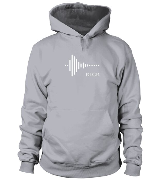 Kick Drum synthesizer Studio Audio Wave Hoodie Unisex