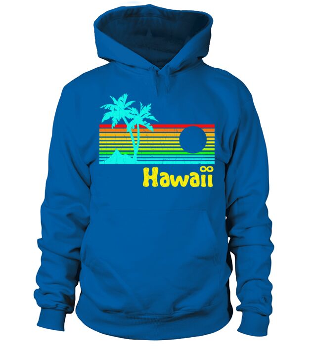 1980s Vintage Retro Hawaii Men's Hoodie