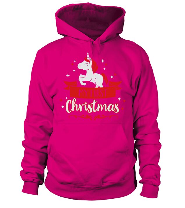 My first Christmas - Unicorn - baby - child - Xmas Men's Hoodie