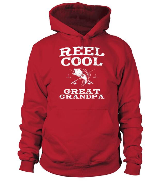 Reel Cool Great Grandpa Fishing Funny Fisherman Men's Hoodie