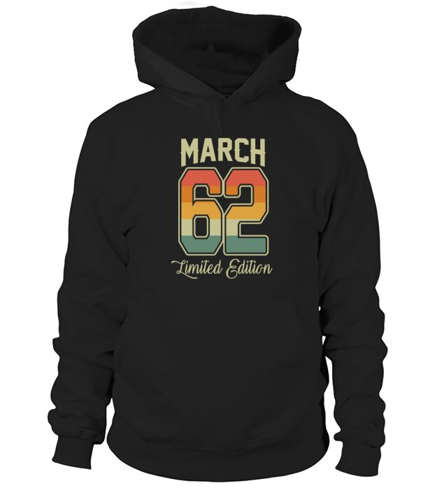 Vintage 60th Birthday March 1962 Sports Gift Hoodie Unisex
