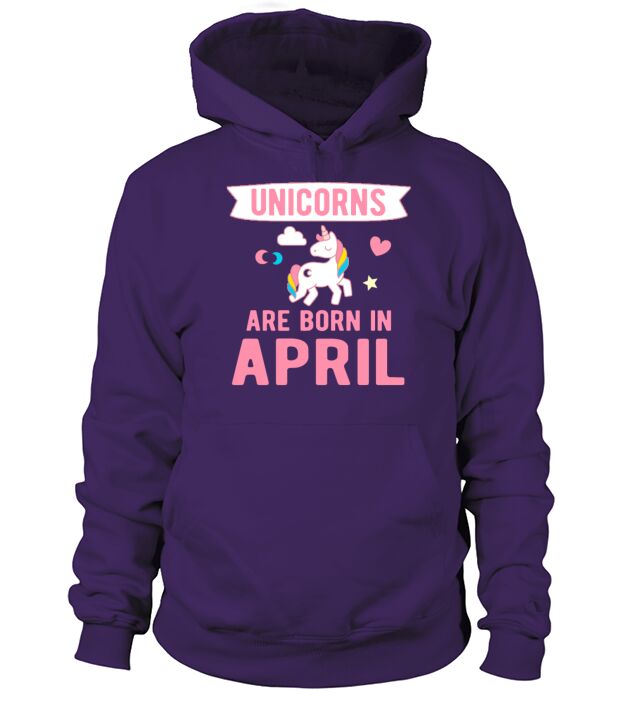 Unicorns are Born in April Men's Hoodie