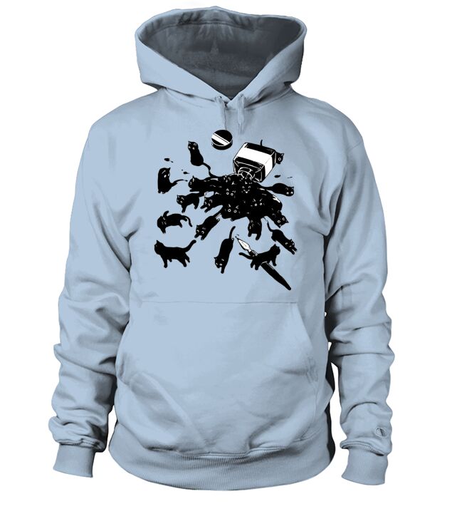 Ink Spilled Black Cats Escaping Ink Bottle Halloween Cats shirt - Unisex Long Sleeve Hoodie Unisex