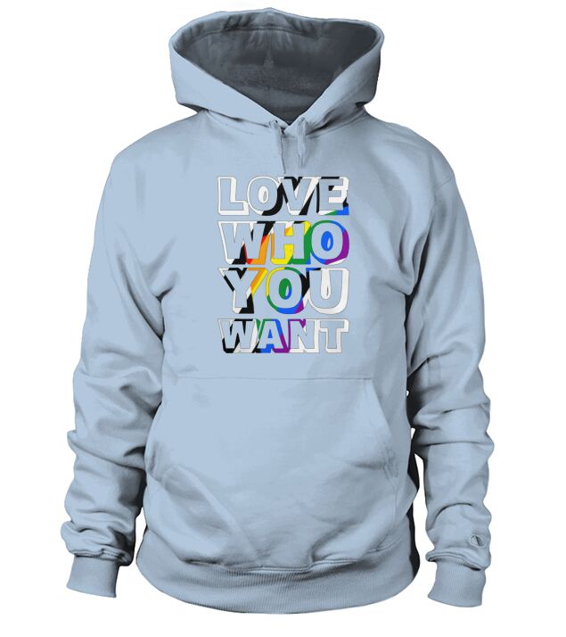 Love Who You Want Straight Ally Flag LGBT Pride Men's Hoodie