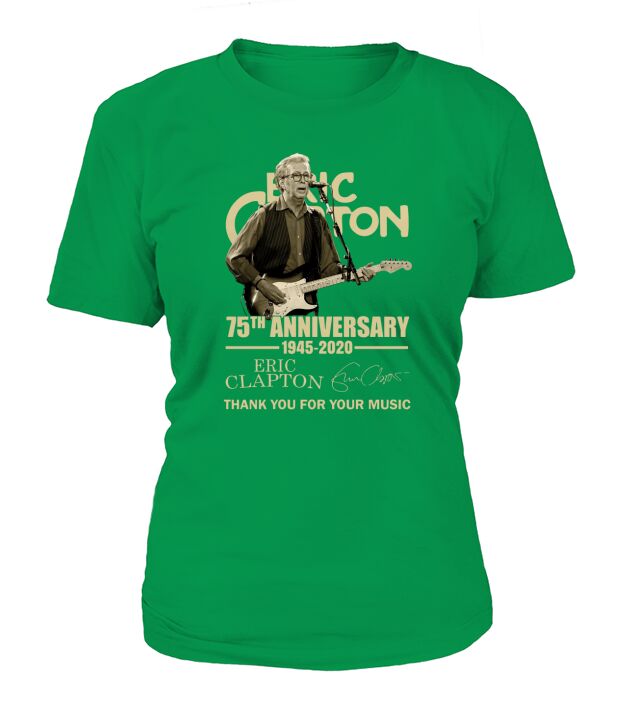 75th Anniversary Eric Clapton Thank You For The Memories Signatures shirt T-Shirt Woman