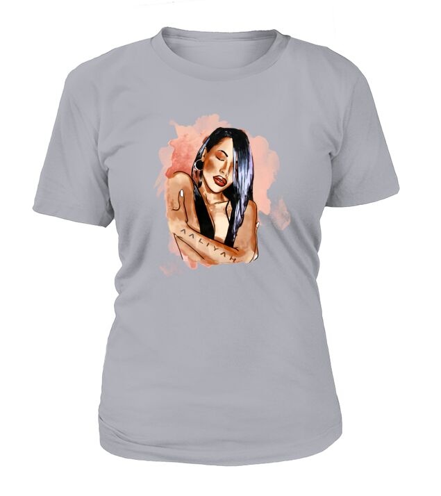 Aaliyah Watercolor Art T-Shirt Woman