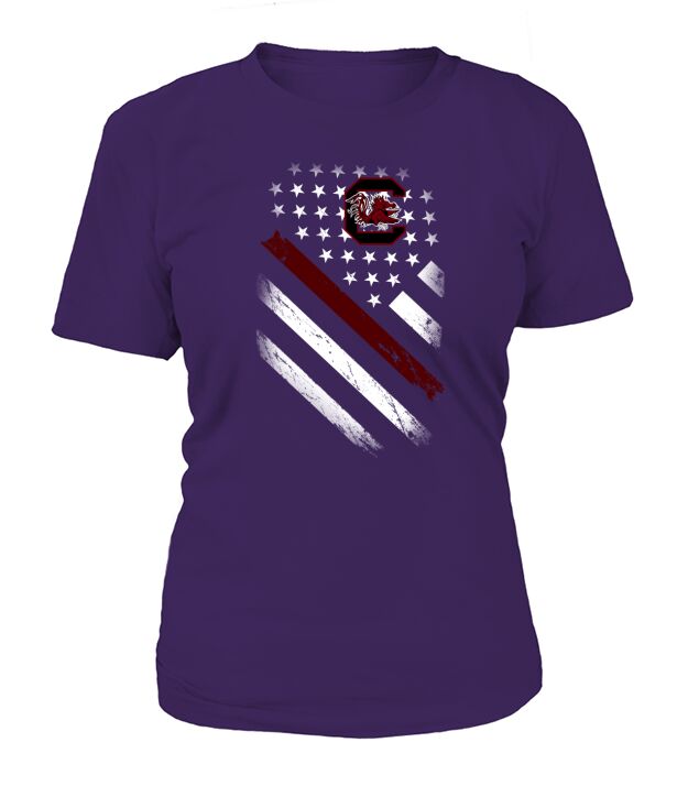 South Carolina Gamecocks American flag T-Shirt Woman