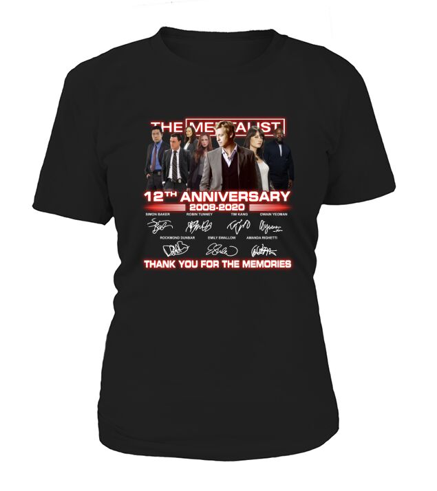 The Mentalist 12th anniversary thank you for the memories signatures T-Shirt Woman