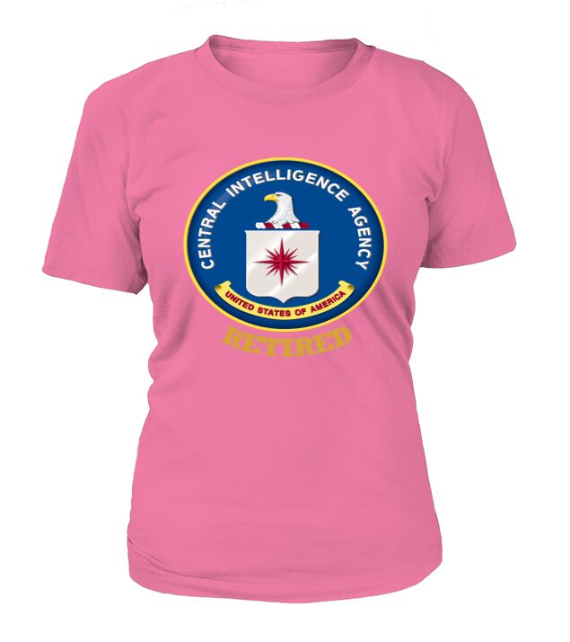 CENTRAL INTELLIGENCE AGENCY SEAL RETIRED T-SHIRT, CIA RETIRE T-Shirt Woman