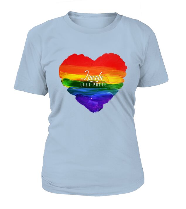 Lincoln LGBT Pride Watercolor T-Shirt Woman