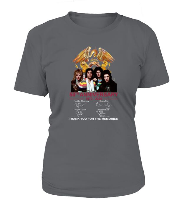 Queen 50th anniversary thank you for the memories signatures T-Shirt Woman