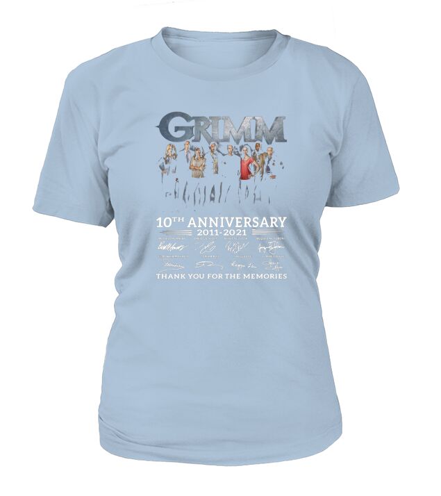 Grimm 10th Anniversary 2011 2021 Thank You For The Memories Signatures T-Shirt Woman
