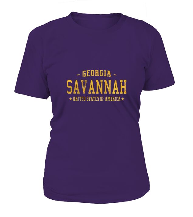 Savannah Georgia T-Shirt Vintage Sports Design Shirt T-Shirt Woman