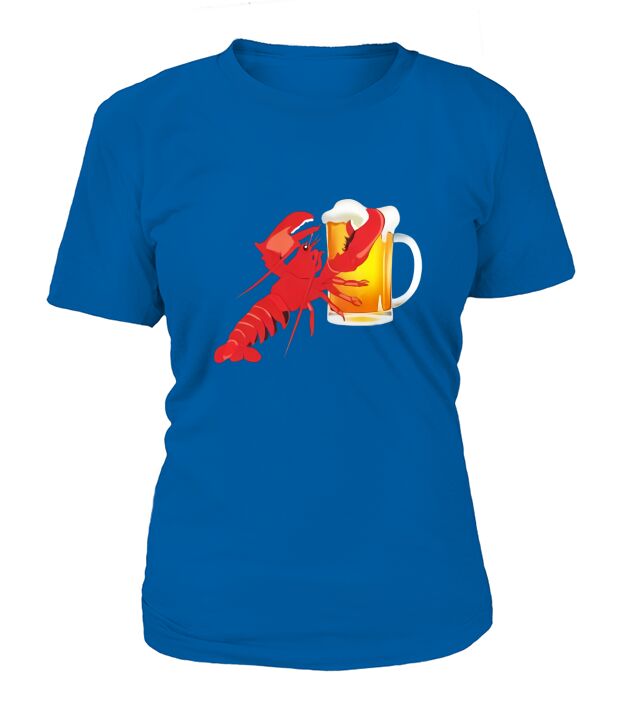 Beer Drinking Lobster Funny Craft Beer TShirt T-Shirt Woman