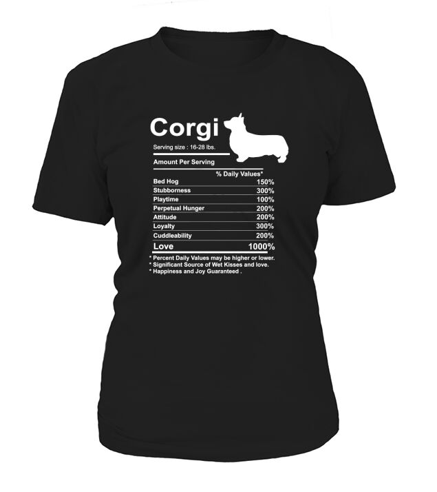 Funny Corgi Facts nutrition Gift Women's T-Shirt