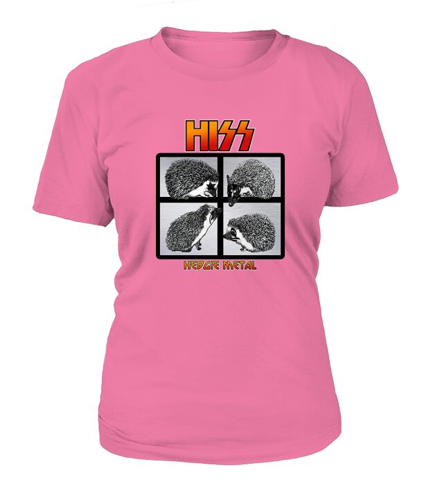 Hiss Hedgie Metal A Hedgehog Hard Rock Band T-Shirt Woman