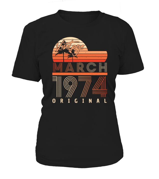 March 1974 Retro Palm Trees Women's T-Shirt