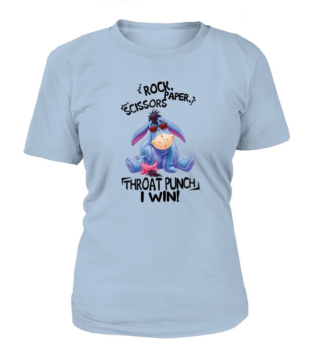 Eeyore rock paper scissors throat punch i win T-Shirt Woman