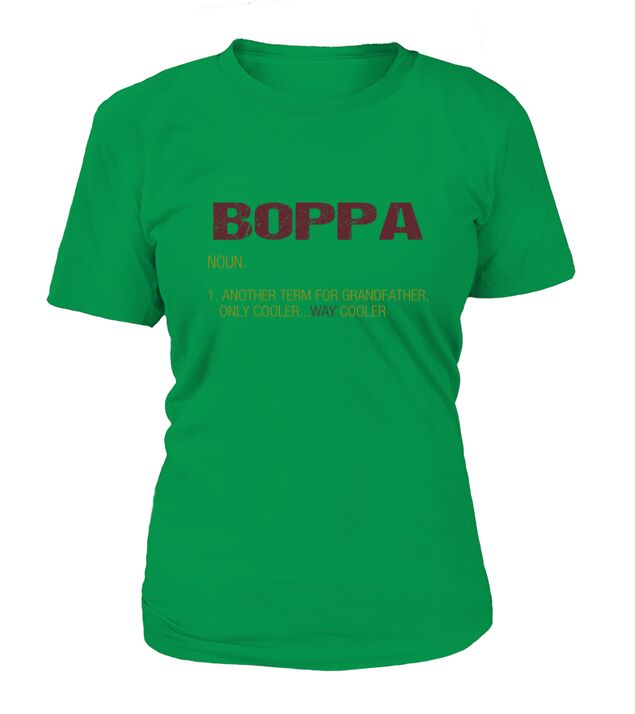 Boppa Funny Grandfather Definition Distressed Retro Men Gift T-Shirt Woman