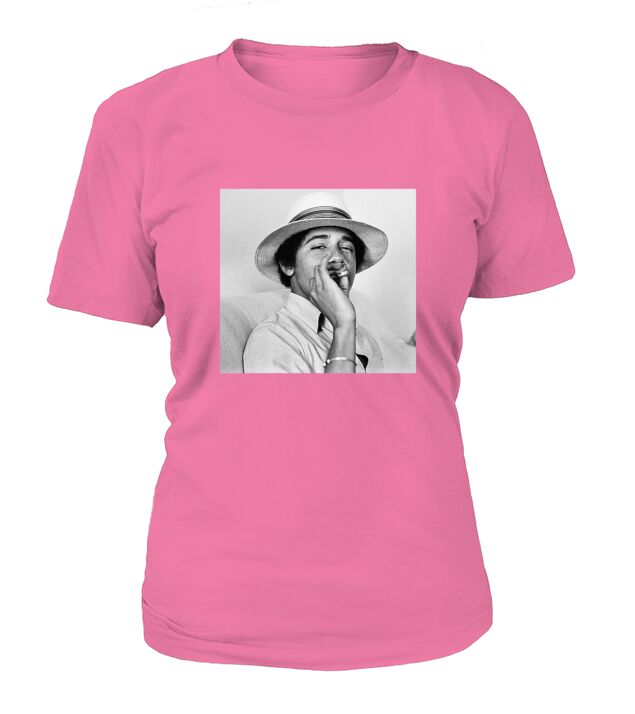 Young Obama  College smoking vintage Barack Obama T-Shirt Woman