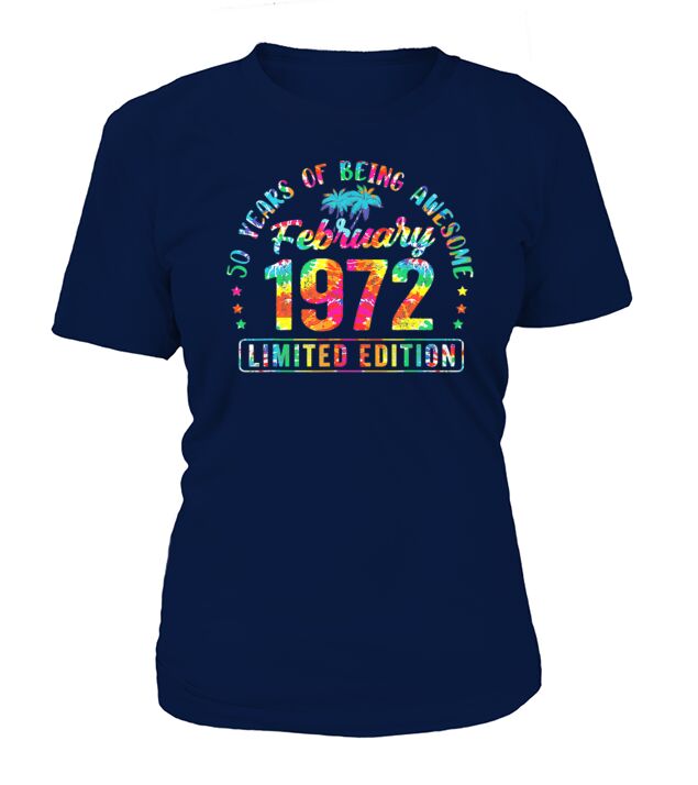 Happy 50th Birthday Vintage February 1972 Gifts 50 T-Shirt Woman