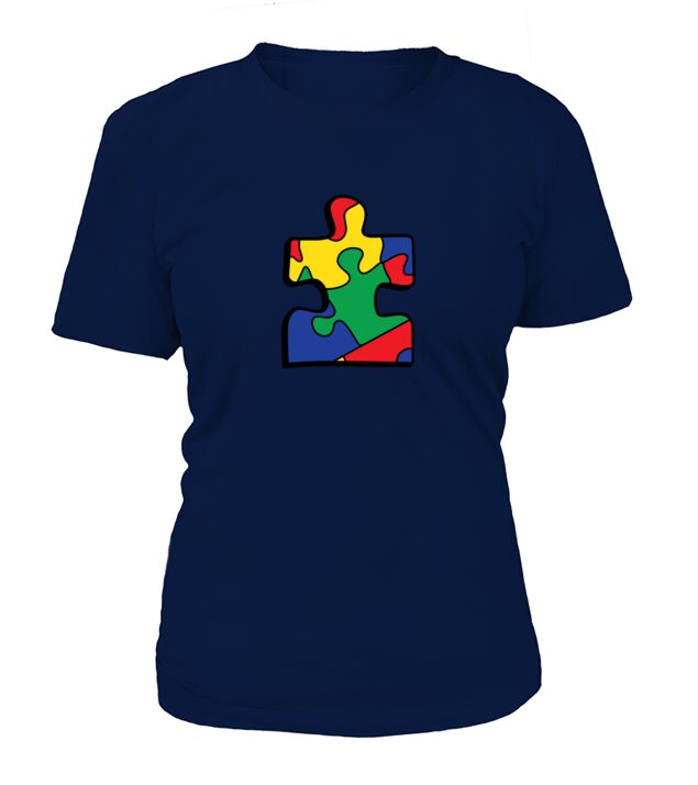 Autism Puzzle Piece Hand T-Shirt Woman