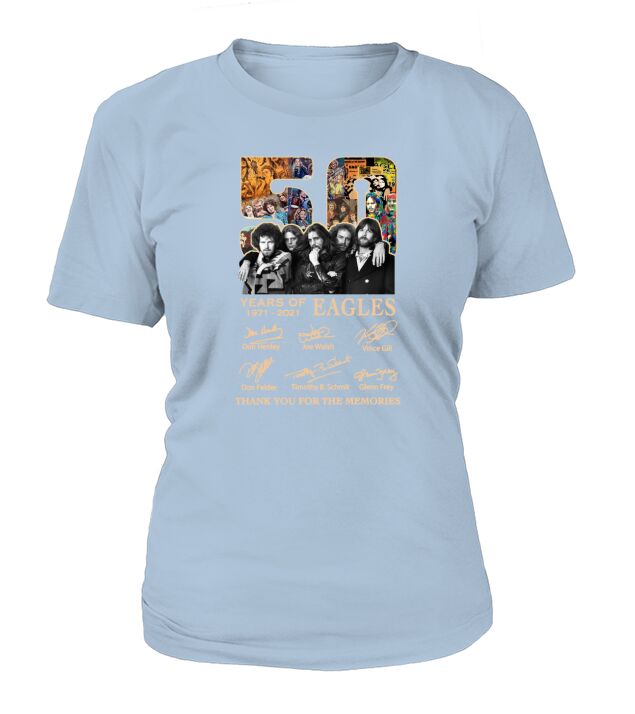 Eagles 50 years of 1971 2021 thank you for the memories signatures T-Shirt Woman