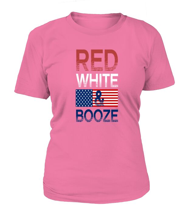 Red White And Booze T-Shirts T-Shirt Woman