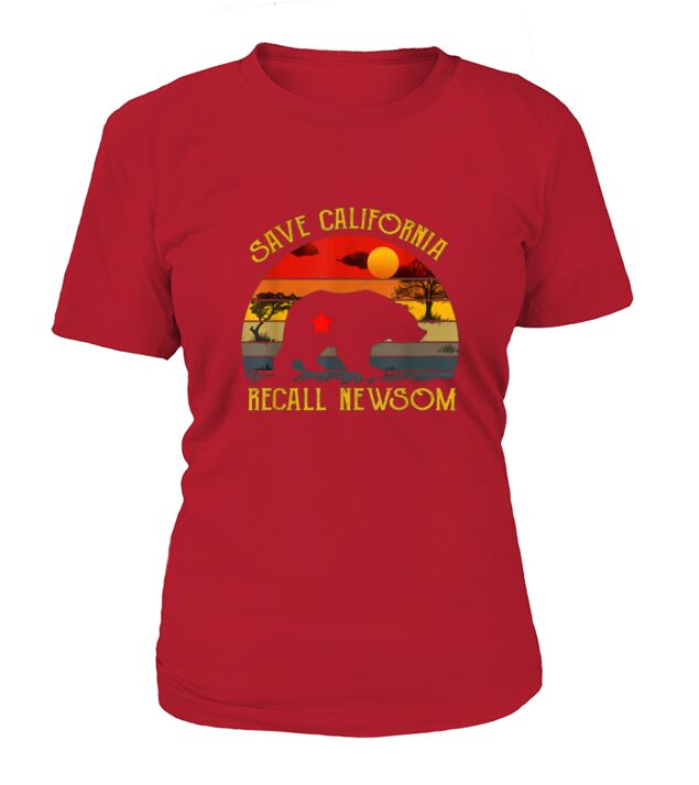 Save California Recall Newsom Vintage Sunset T-Shirt Woman