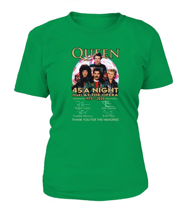 Queen 45 years A Night at the Opera album from 1975 to 2020 signatures T-Shirt Woman