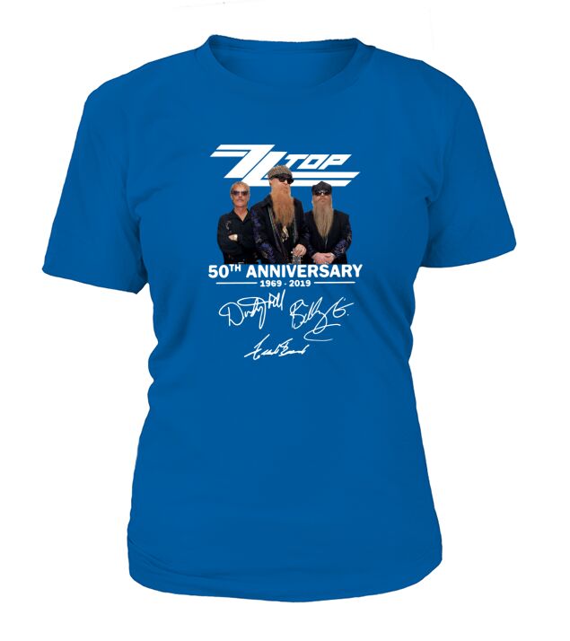 50th Anniversary ZZ Top 1969-2019 Signatures sh?t T-Shirt Woman