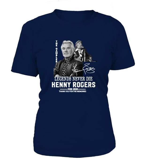 Legends Never Die Kenny Rogers 1938 2020 Signature T-Shirt Woman