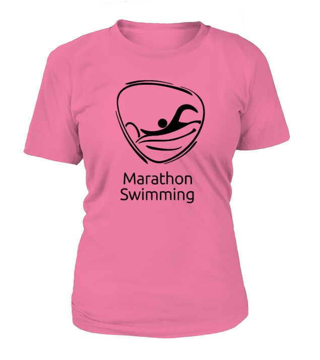 Marathon swimming black  Vintage Fleece Hoodie T-Shirt Woman