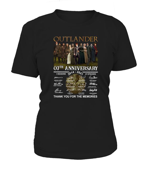 Outlander 07th anniversary 2014 2021 thank you for the memories signatures T-Shirt Woman