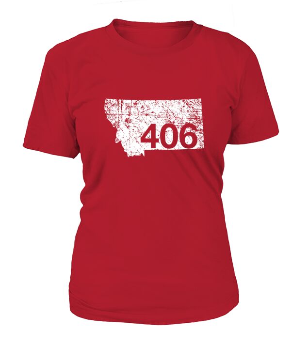 Montana Area Code 406 Shirt, Cute Hometown Souvenir Gift T-Shirt Woman