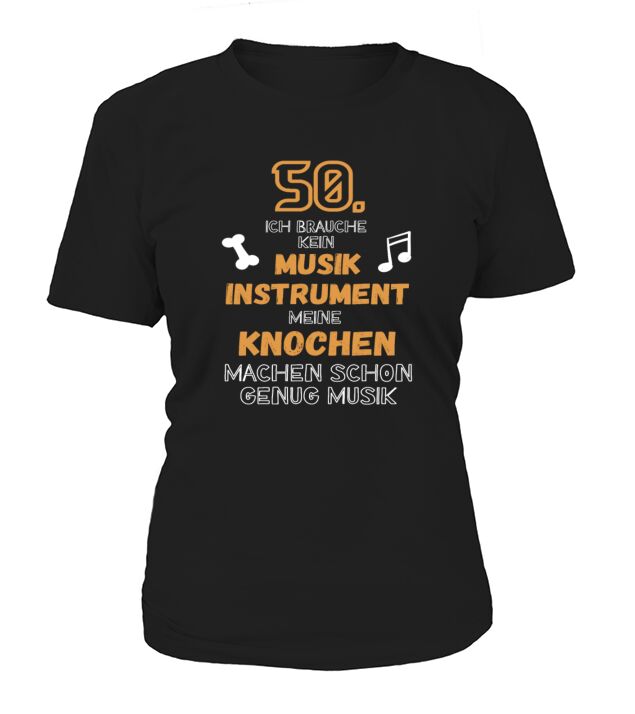 Music Instrument 50th Birthday Women's T-Shirt