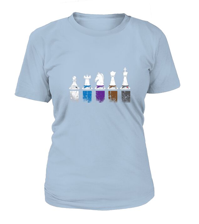 Jiu jitsu Belt Rank Chess Vintage BJJ T-Shirt Woman