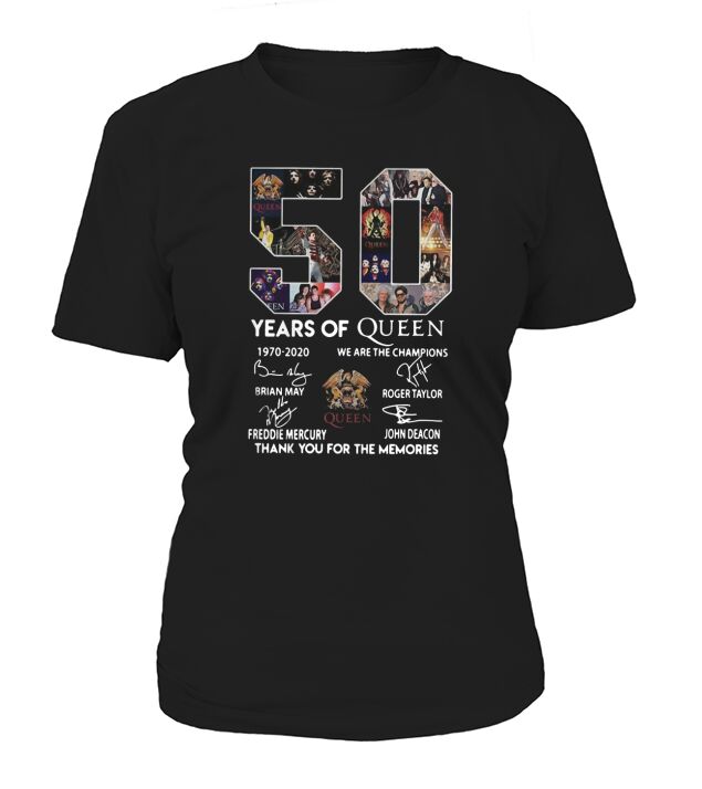 50 years of Queen 1970 2020 we are the champions thank you for the memories T-Shirt Woman