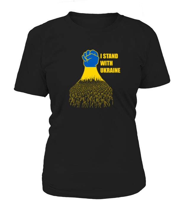 I Stand With Ukraine Ukrainian Flag Ukraine Strong Women's T-Shirt