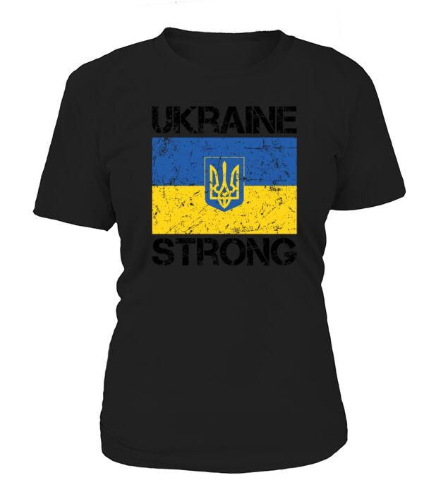 Ukraine Strong Ukrainian Flag Support Vintage Women's T-Shirt