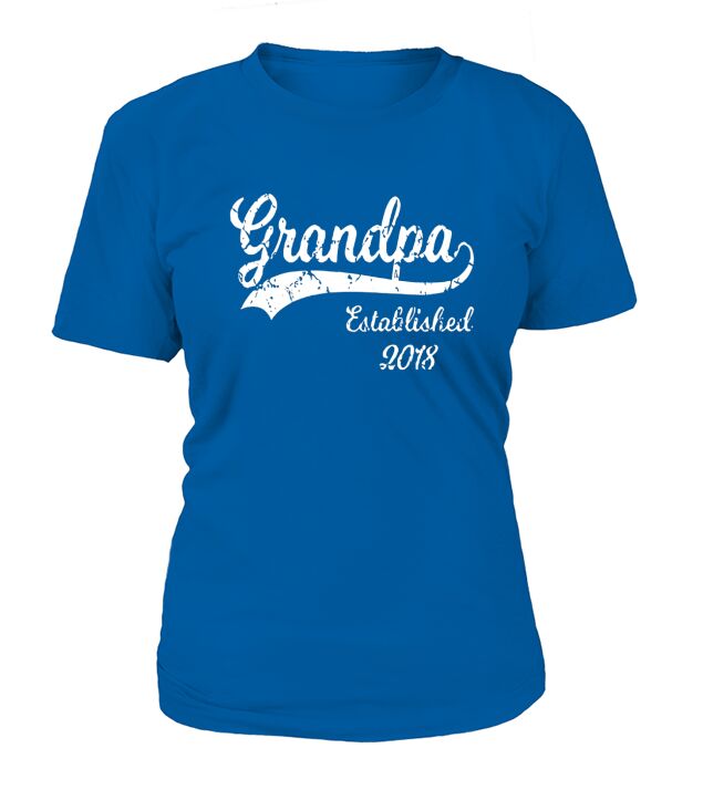 Mens Grandpa Established 2018 New Granda Gifts T-Shirt Woman