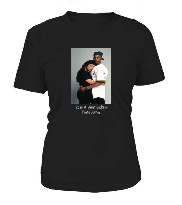 TUPAC 2PAC & JANET JACKSON POETIC JUSTICE T-Shirt Woman
