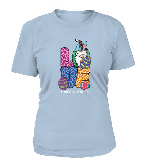 Cute Love Gnome Nurse Happy Easter Sunday T-Shirt Woman