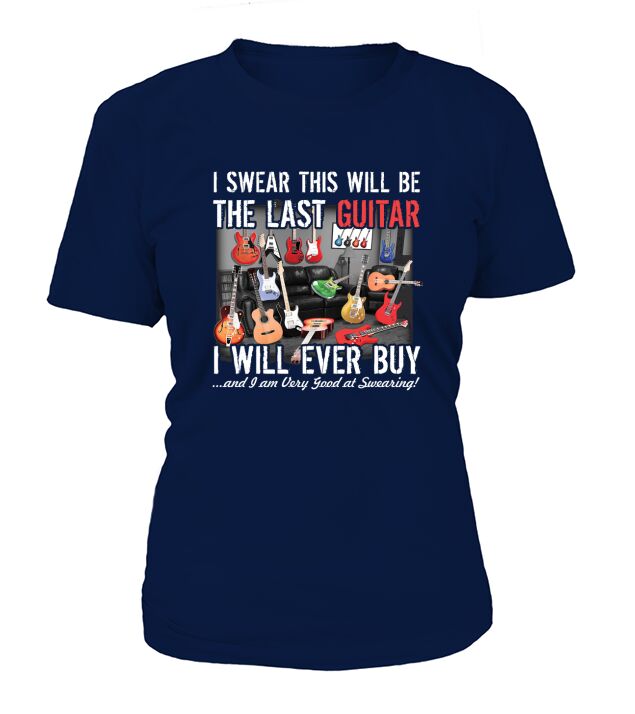 Collections Etc I Swear This Will Be The Last Guitar Funny T-Shirt Woman