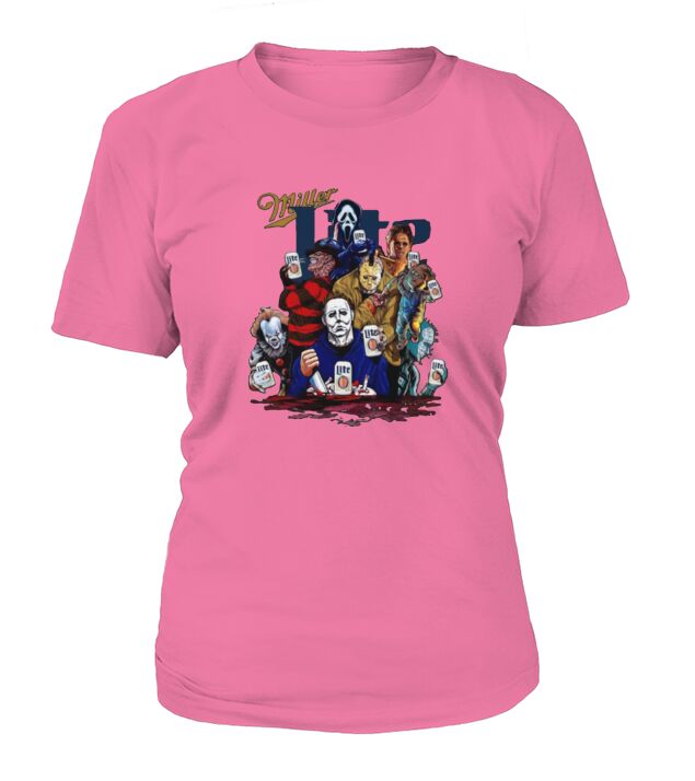 Miller Lite Horror film characters shirt T-Shirt Woman